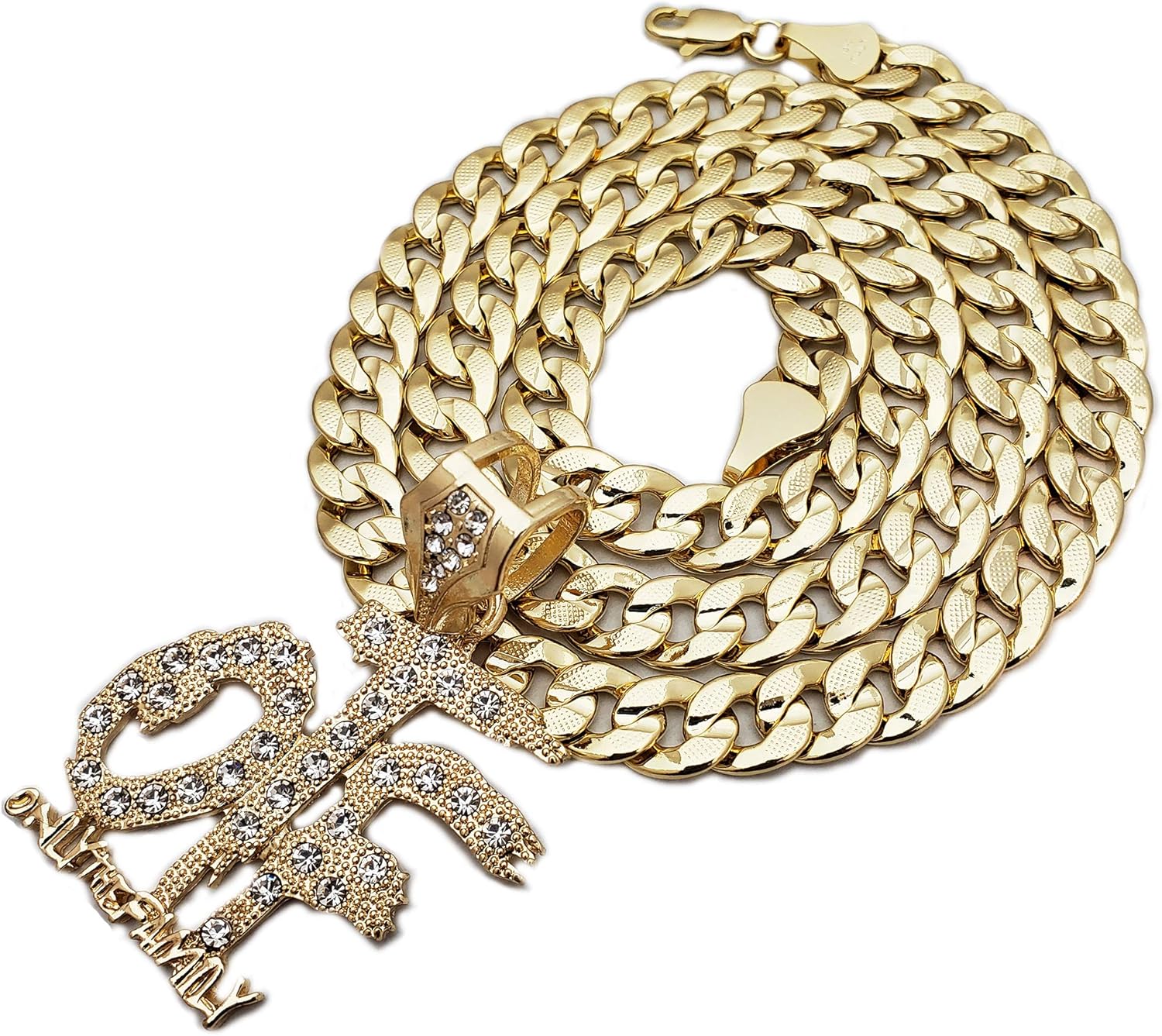Baguette Otf Gold Chain Large OTF Only The Family Pendant 16